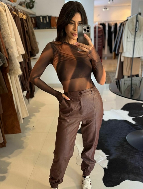 CALÇA JOGGER COURO - comprar online