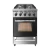 Cocina Morelli Ferro Con Parrilla 55 Cm 4 Hornallas Multigas Acero Inox