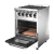 Cocina Morelli Forza Visor 60 Cm 4 Hornallas Multigas Acero Inox en internet