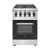 Cocina Morelli Forza Visor 55 Cm 4 Hornallas Multigas Acero Inox