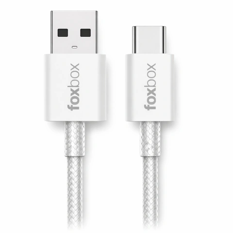 Cable de Datos y Carga FoxBox Nexus 1 m USB‑A a USB‑C, Nylon Reforzado, Conectores Metálicos, Transferencia 480 Mbps, Carga Rápida 3a - comprar online