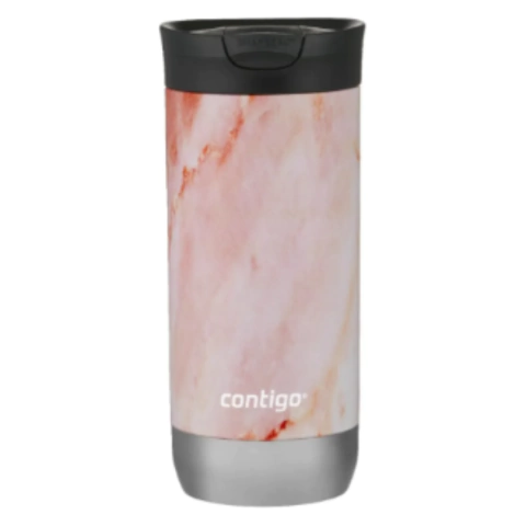 Vaso térmico Contigo Huron couture 473 ml acero inoxidable con tapa SnapSeal™ hermética, doble pared, mantiene bebidas calientes 6h y frías 12 h - Rosario al Costo