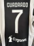 CAMISETA JUVENTUS DE ITALIA 2017 #7 CUADRADO ADIDAS TALLA S - Ciudad de Camisetas