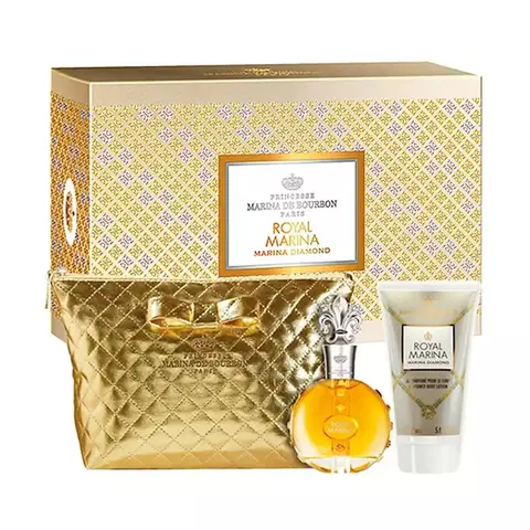 Kit Marina de Bourbon Royal Marina Diamon Edp 100ml + Bl 100ml + Necessaire Kit