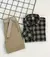 Camisa Xadrez Caqui Longa - Suellita Baby