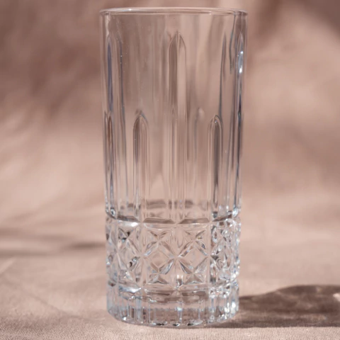 Set x6 Vaso de Vidrio Alto 370 ml labrado - comprar online