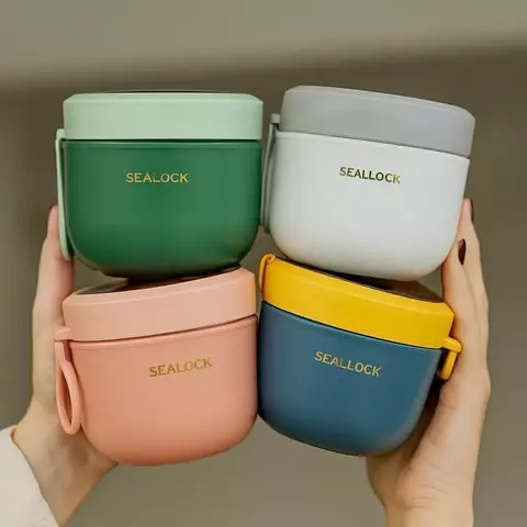 Lunchera de Plástico Térmico con Cuchara Sean Lock 600ml - comprar online