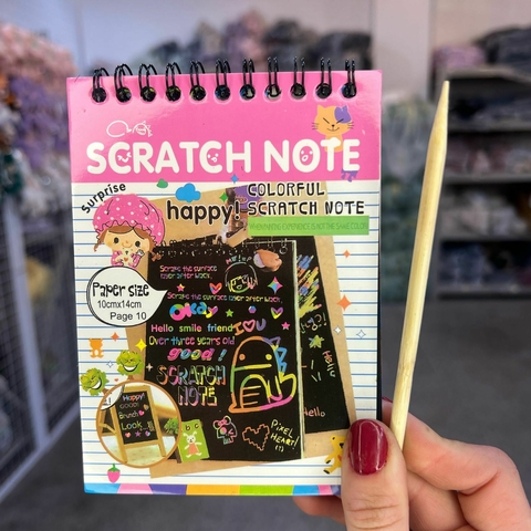 Anotador magico scratch sorpresa con lapiz