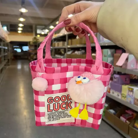 Lunchera canasta Good Luck tejida - comprar online