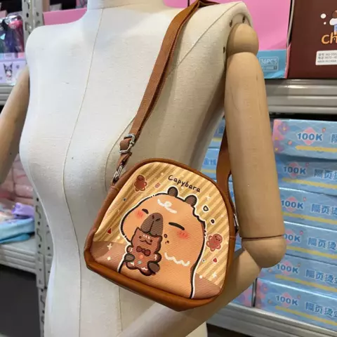 Carterita Eco Cuero personajes Labubu y Capibara