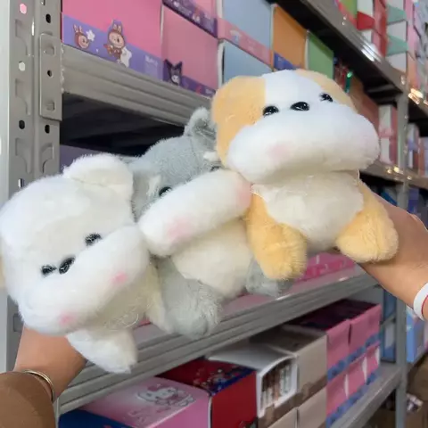 Perrito de peluche kawaii tres colores 20cm