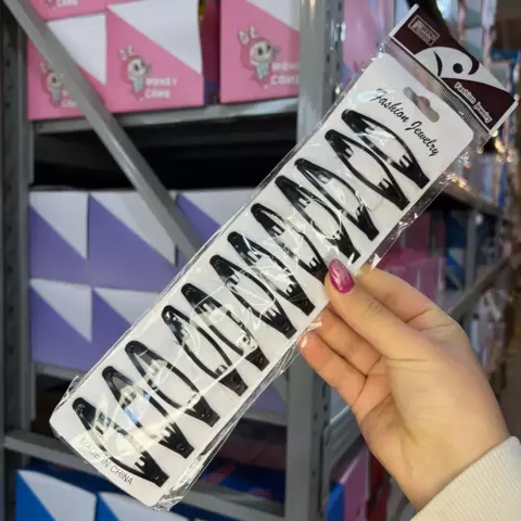 Pack de hebillas negras clásicas para el cabello