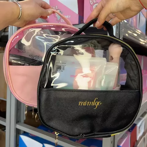 Neceser transparente con manija Mimlgo-Grande
