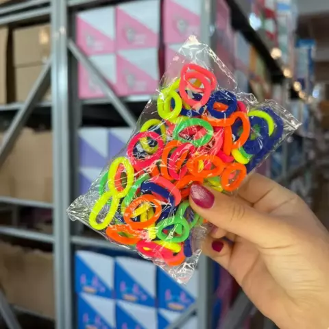 Pack de colitas elásticas colores neón