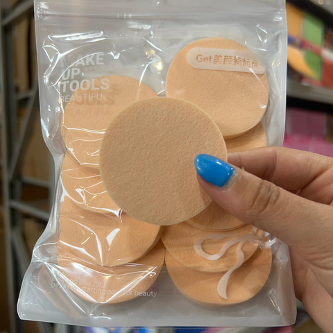 Pack de esponjas redondas para maquillaje x10