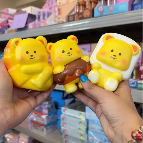 Squishy osito amarillo kawaii surtido