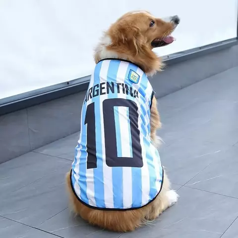 Camiseta futbol para mascotas selecciones