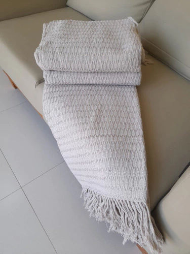 Manta Xale Sofá Poltrona 120x170 Decoração Algodão Luxo