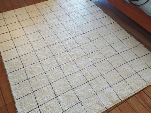 Tapete De Sala 200x250 Quadriculado Pode Lavar Na Maquina