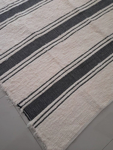 Tapete Sala/quarto 200x250 Algodão Feito Em Tear Dupla Face