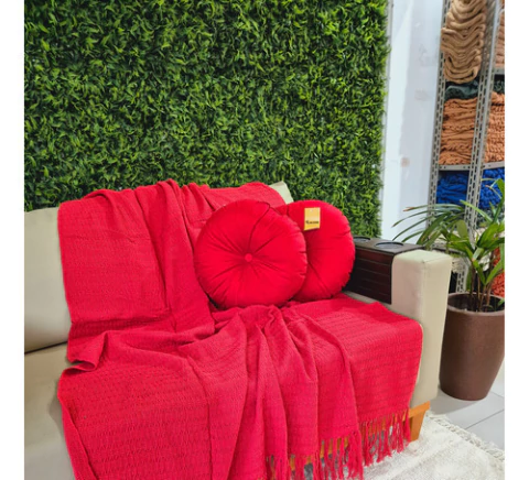 Kit Xale Decorativo Com Almofadas Trabalhadas Algodão