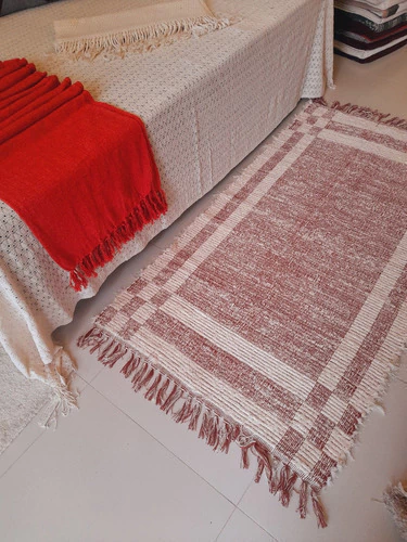 Tapete De Quarto Luxo 80x150 Fofinho Algodão Confortável