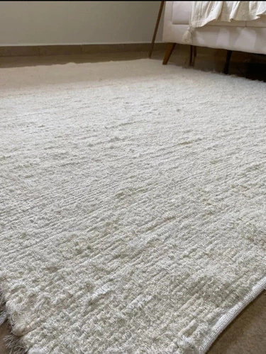 Tapete De Sala 250x250 Trabalhado Algodão Macio Artesanal