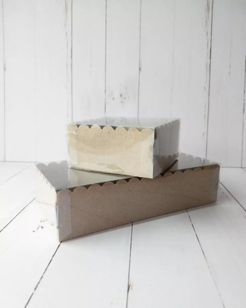 CAJA 10X20X5CM TAPA PVC- DISEÑO FLORENCIA II- MICROCORRUGADO MARRÓN- 5007B - x10 UNIDADES