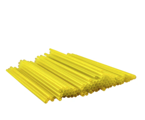 Sorbetes Plasticos Oxo-biodegradable AMARILLOS X 100u.