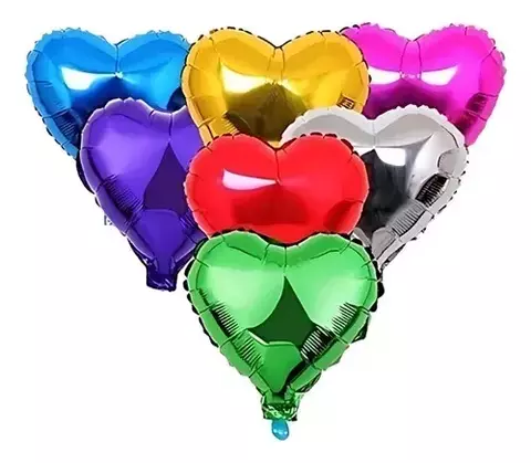 Globo Corazón Metalizado 45cm