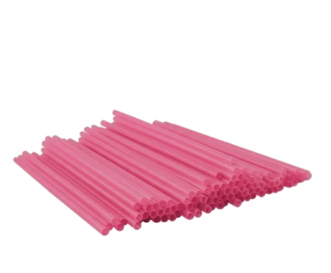 Sorbetes Plasticos Oxo-biodegradable ROSA X 100u.