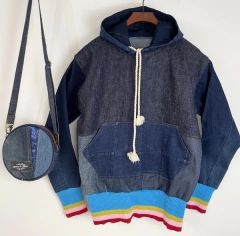 Imagen de Blusâo Canguru Jeans Sustentavel Classic Gold M