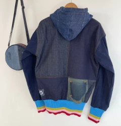 Blusâo Canguru Jeans Sustentavel Classic Gold M - comprar online