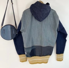 Blusâo Canguru Jeans Sustentavel Classic Gold G - loja online