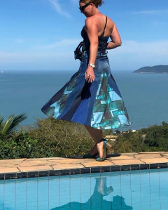 Jeans Midi Journey Premium com Paetê - Tm 18