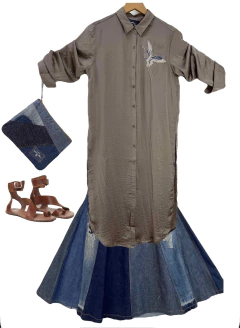 Chamise Camisa Vestido Vietnamese Style - quintadagloria