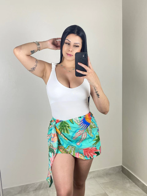 Short saia verde - comprar online