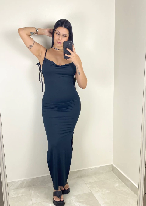 Vestido Thaina costas nua