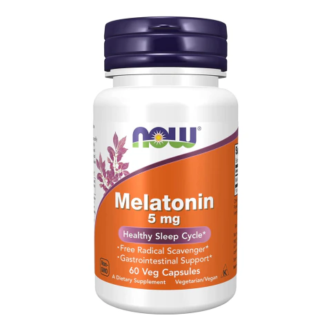 Melatonina NOW 60 Cápsulas Veganas de 5mg