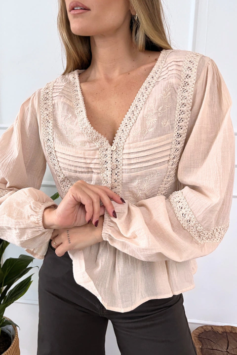 BLUSA PUNTILLA VANILLA - comprar online