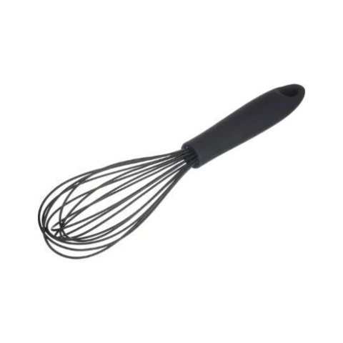 Batedor Manual Fio Silicone c/ Cabo em PP Preto 31cm 5019 Weck