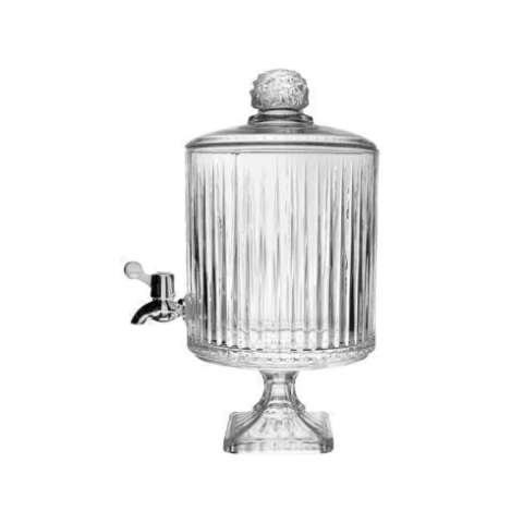 Suqueira de Cristal Ecológico com Pé e Tampa Bangkok 4,5L 20962 Wolff