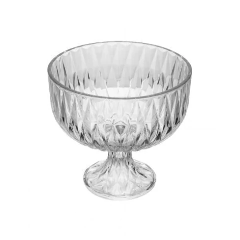 Centro de Mesa de Cristal Ecológico com Pé Diamond 23cm x 21,5cm 220820 Lyor