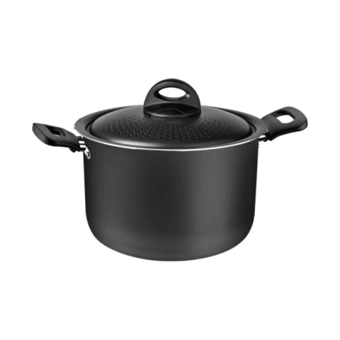 Espagueteira Loreto em Alumínio com Revestimento Interno e Externo em Antiaderente Starflon Max Grafite 22 cm 5,7 L 20388022 tramontina