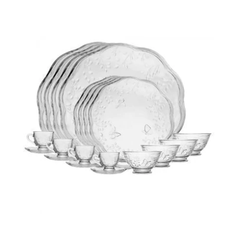Jogo de Jantar 20 peças New Butterfly Cristal Ecológico 221215 Lyor