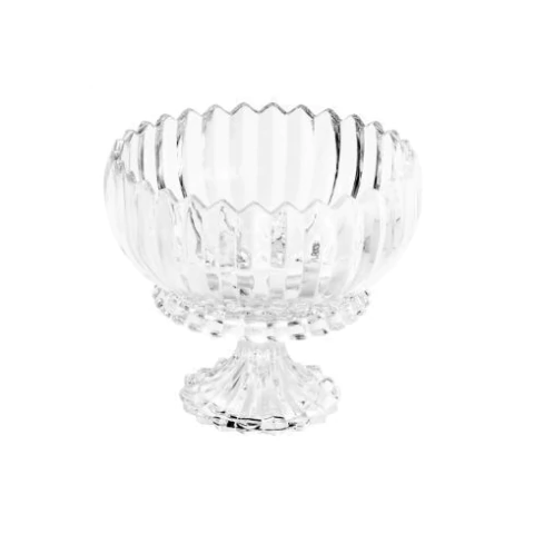 Centro de Mesa Cristal com Pé Geneva 24cm x 20cm 25528 Wolff