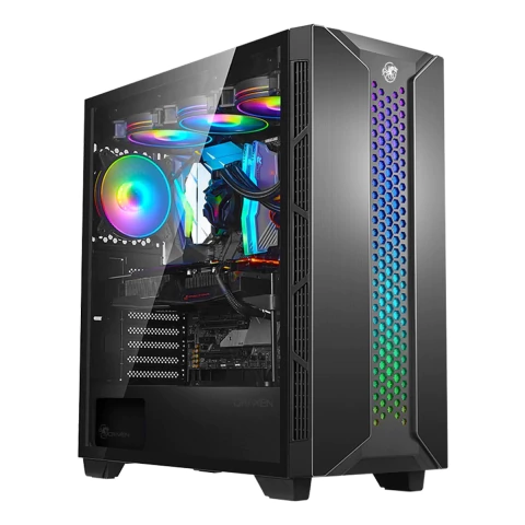 Gabinete Gamer Thalatha Alumínio ARGB Preto - comprar online