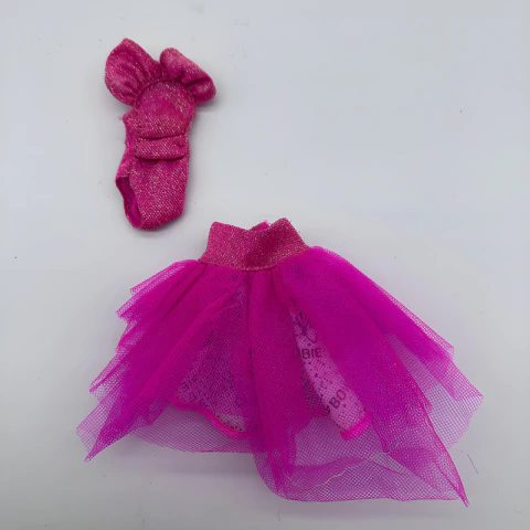 Roupas Barbie Saia Tule E Body Lurex Pink