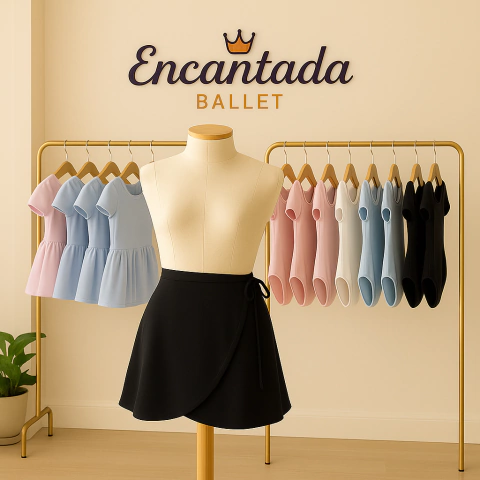 Saia Transpassada Adulto – Preto (Tamanhos P, M e G) - comprar online