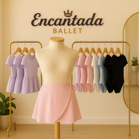 Saia Transpassada – Rosa (Tamanhos P, M, G, GG infantil e P Juvenil) - comprar online